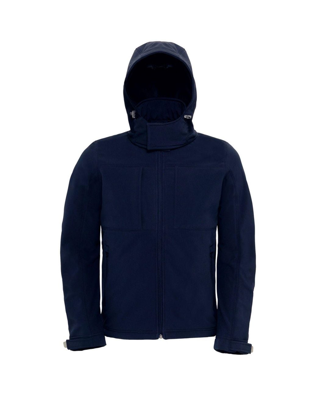 Bc Blue Hooded Softshell Breathable, Waterproof & Windproof Jacket (Fleece Lining) for men