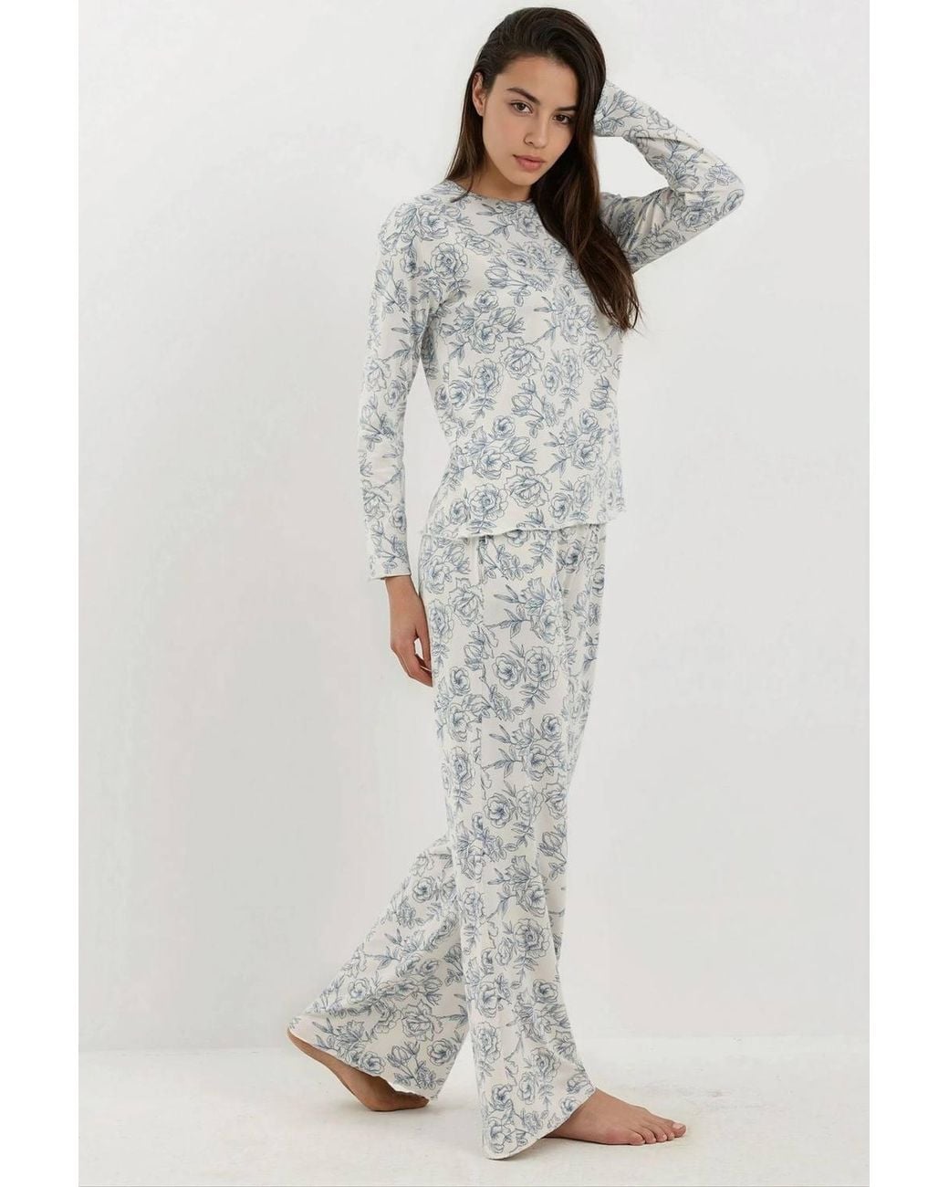 Hiccup Gray Soft Touch Relax Fit Pajama Set