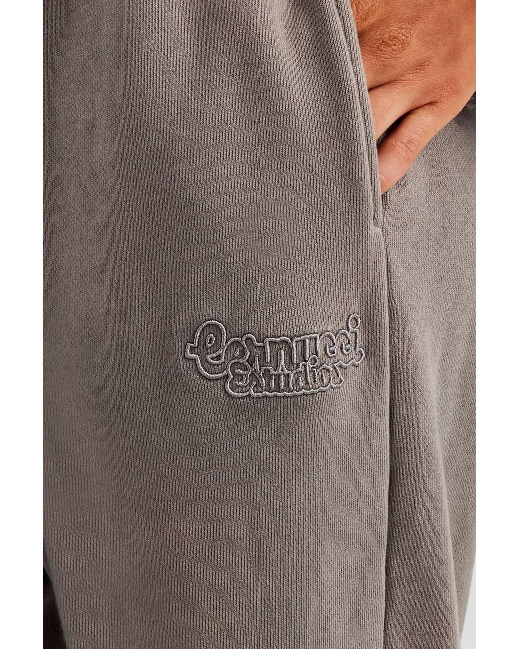 CERNUCCI Gray Washed Wide Leg Jogger