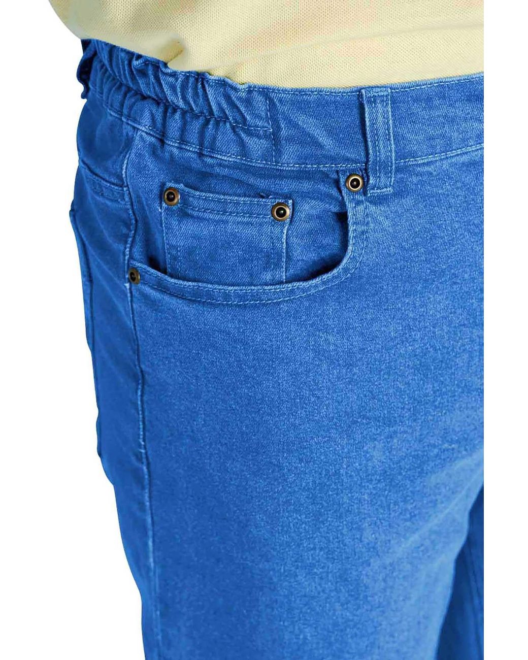 Chums Blue Stretch Fabric Side Elasticated Waistband Stonewash Finish Denim for men