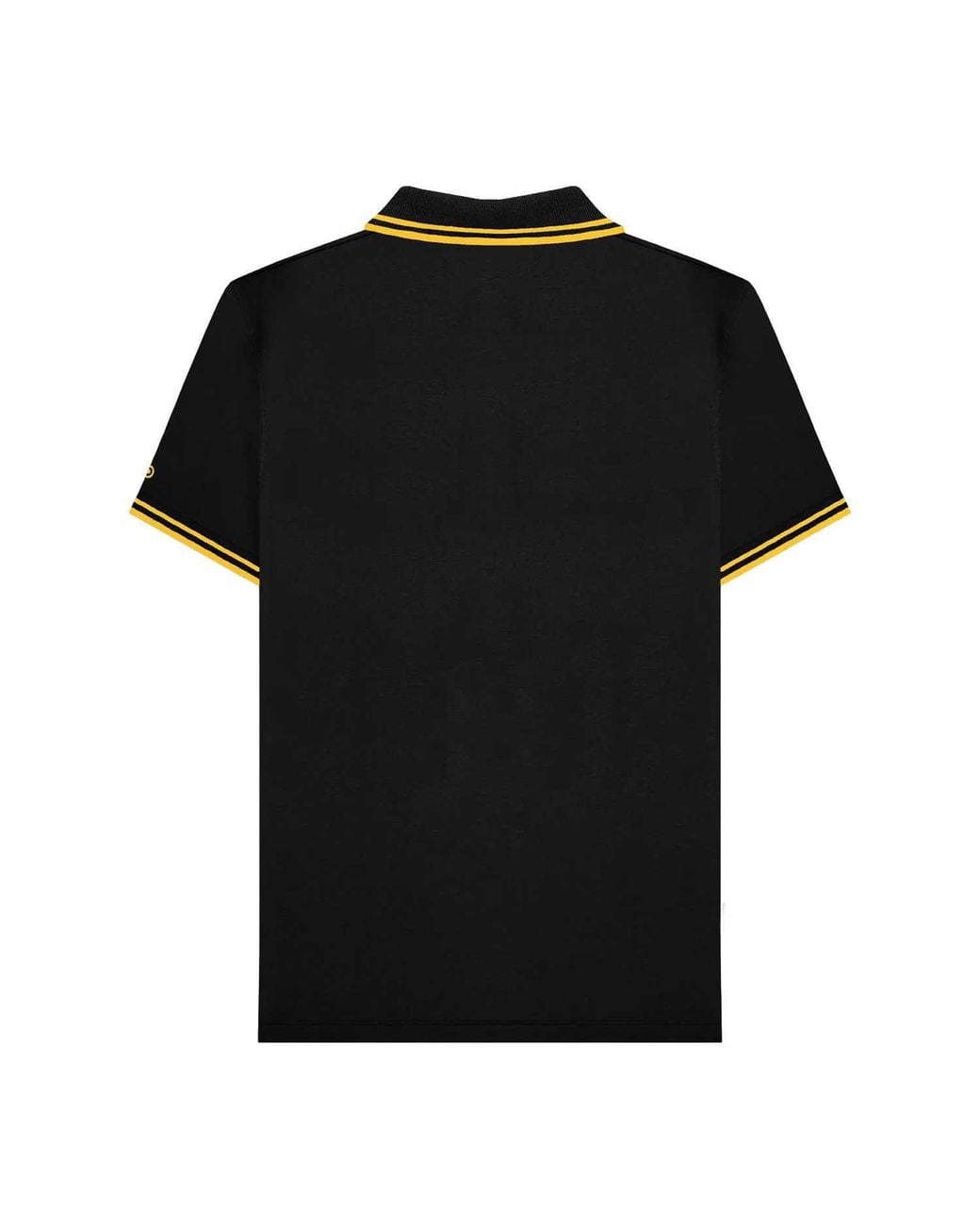 Lambretta Black Ss25 Two Tone Tipped Polo Shirt for men
