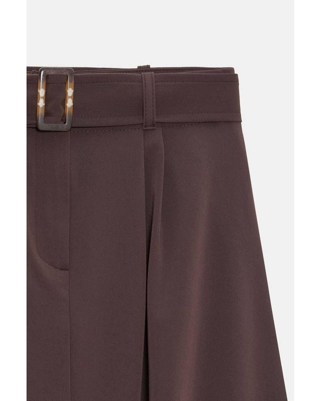 Dilvin Green High-Waist Belted Midi Balloon Skirt