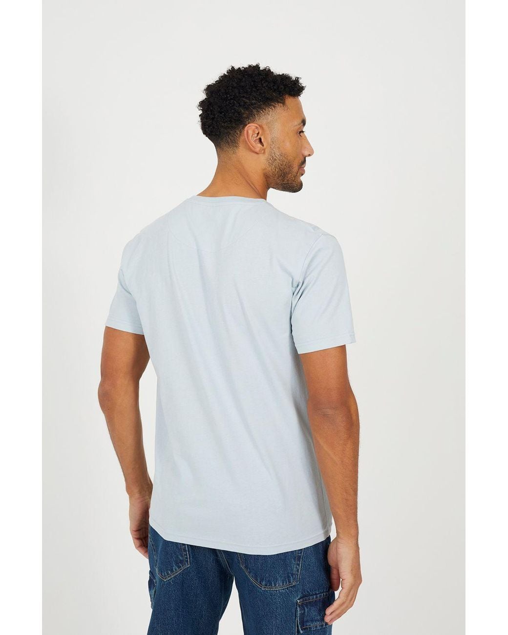 Brave Soul Blue 3-Pack Crew Neck T-Shirts for men