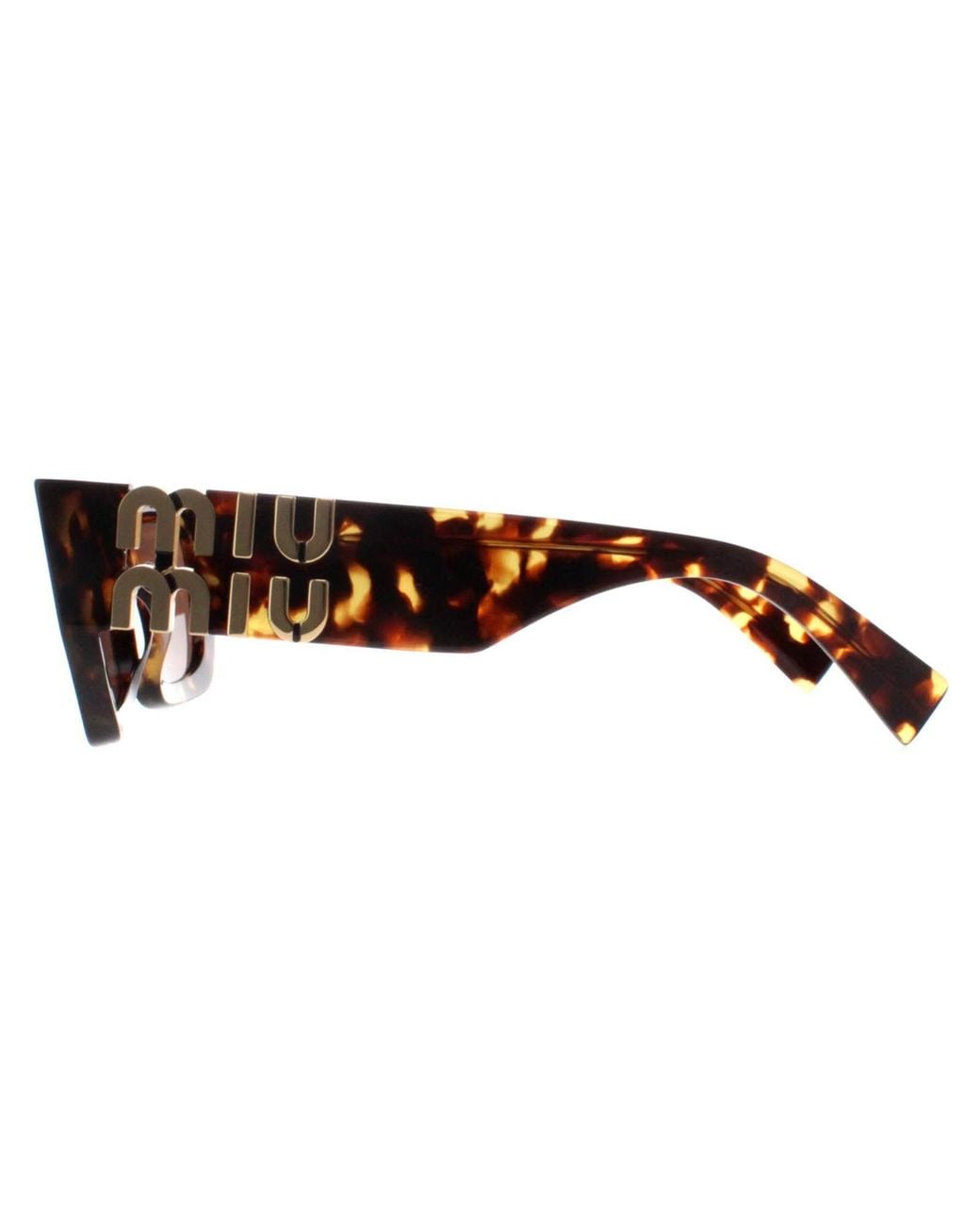 Miu Miu Brown Rectangle Honey Havana Dark Mu09Ws