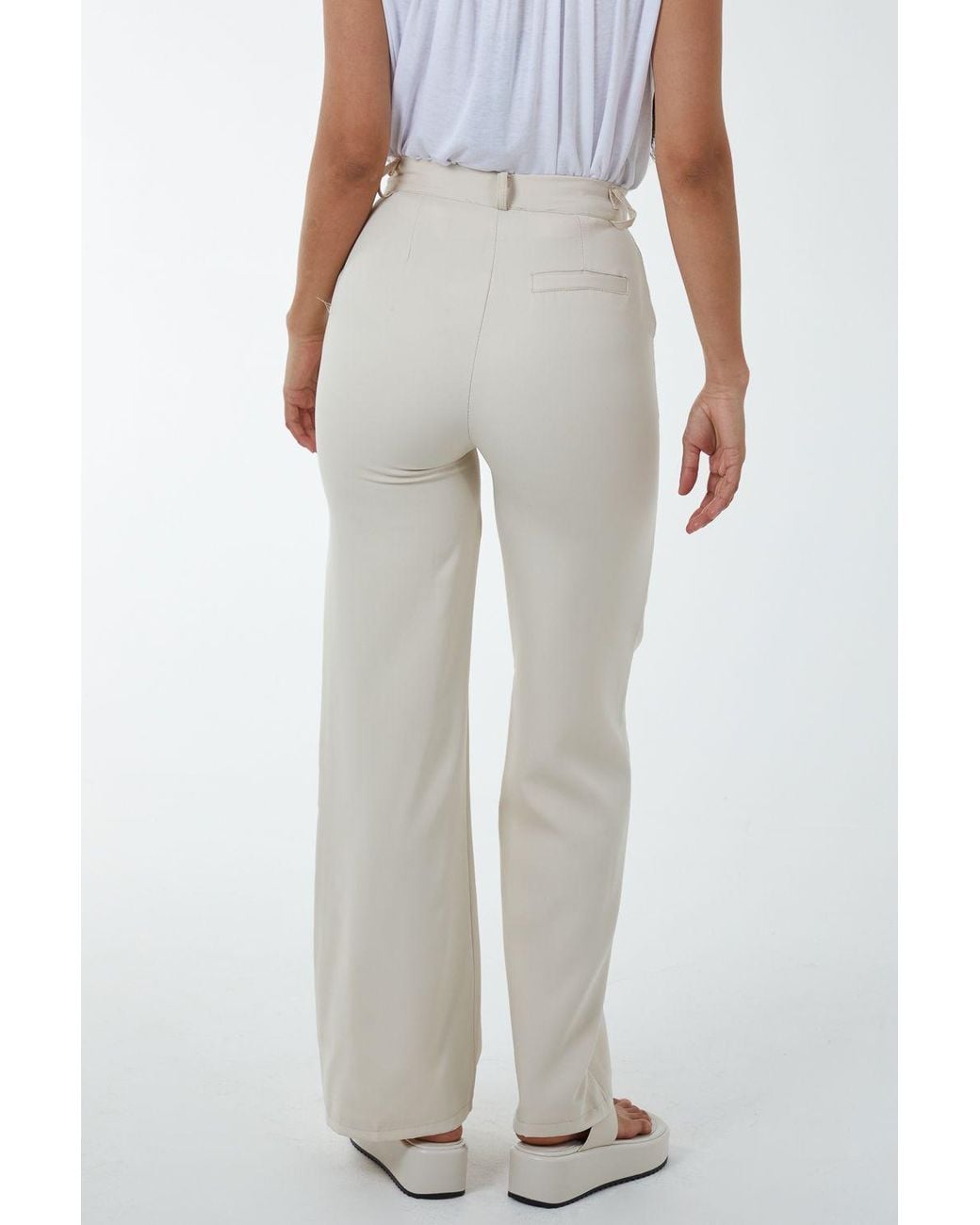 Blue Vanilla White Wide Leg Formal Trouser