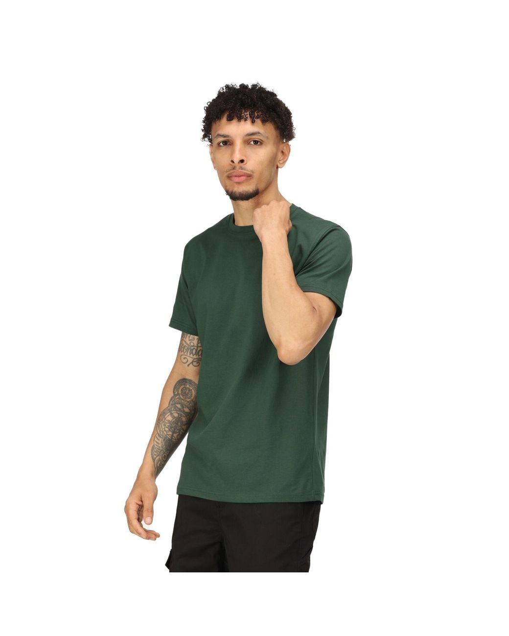 Regatta Green Cotton Soft Touch T-Shirt for men