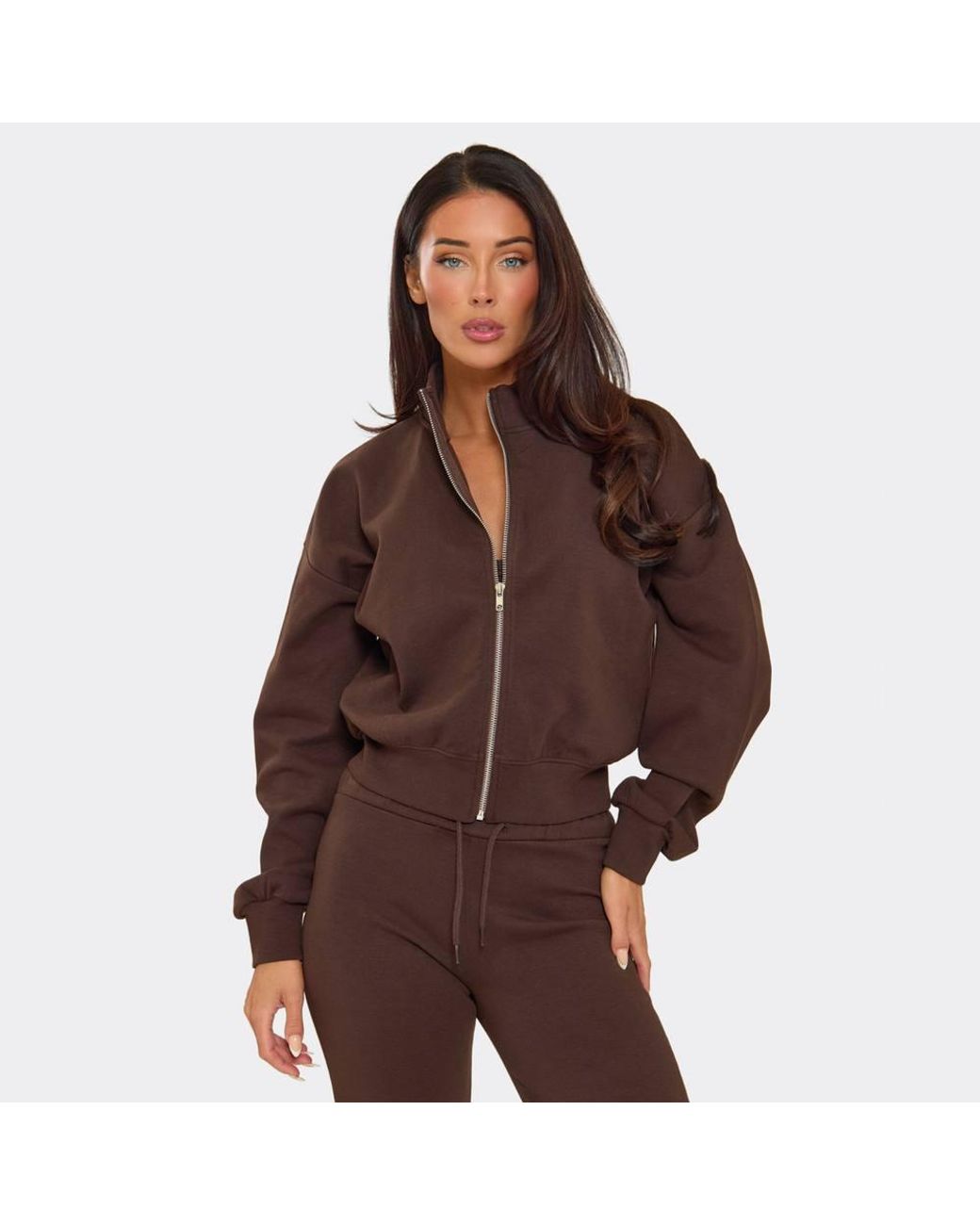 EGO Brown Long Sleeve Zip Sweatshirt