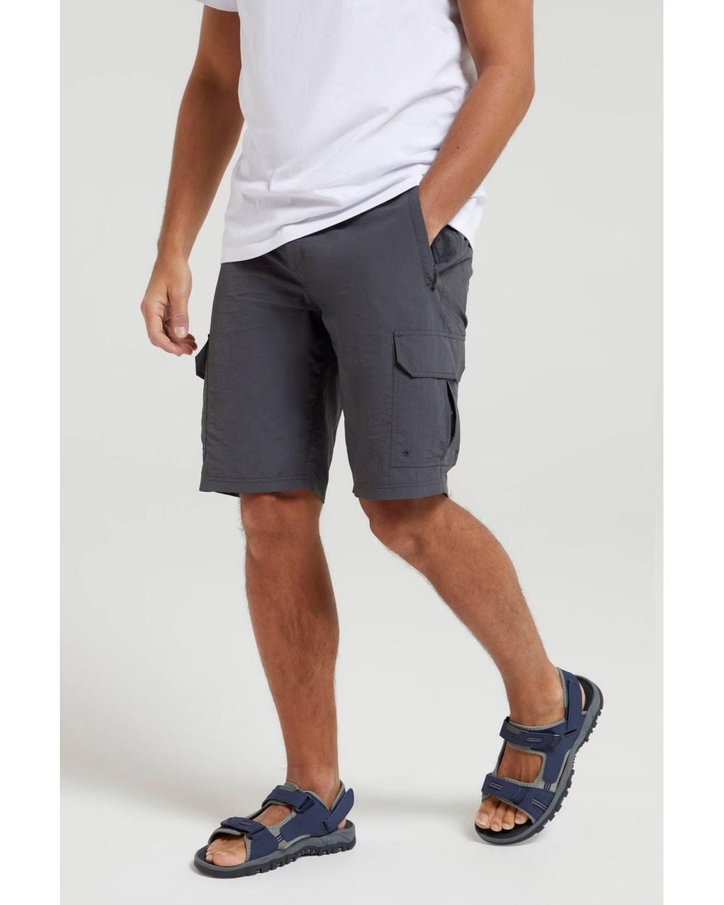 Mountain Warehouse Gray Explore Shorts 100% Nylon Quick Drying Lightweight for men
