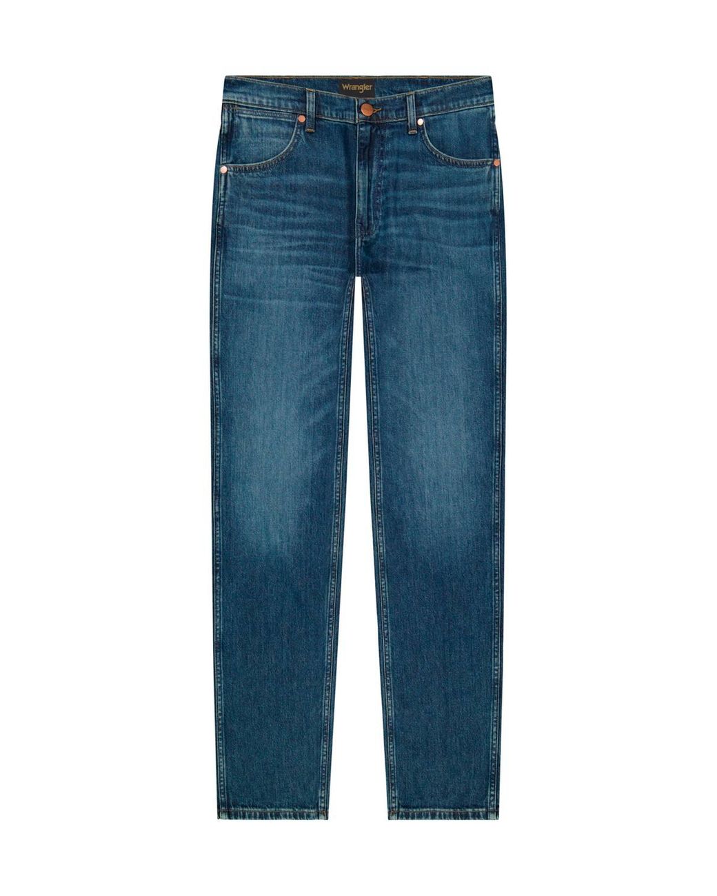 Wrangler Blue Greensboro Straight Fit Jeans Stormforge for men