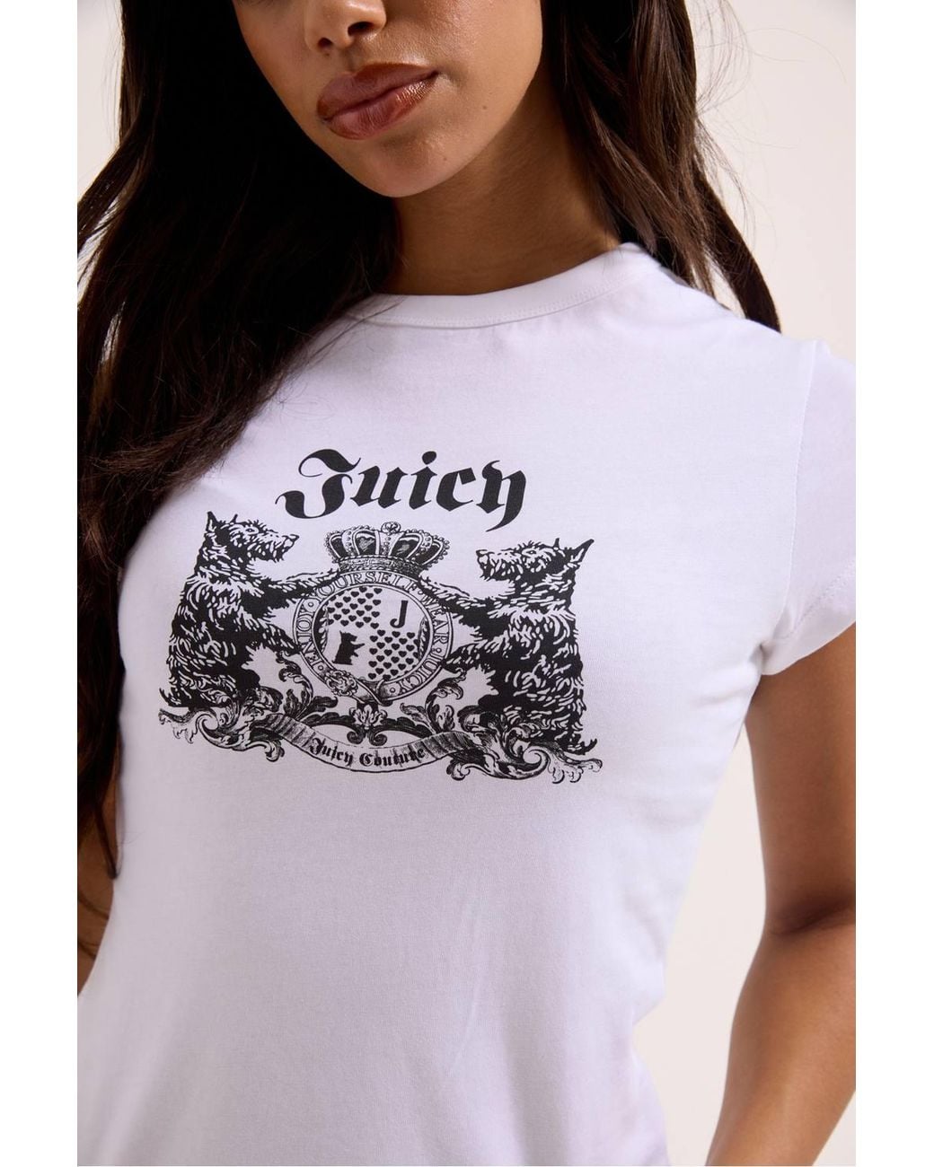 Juicy Couture White Dog Crest Baby T-Shirt