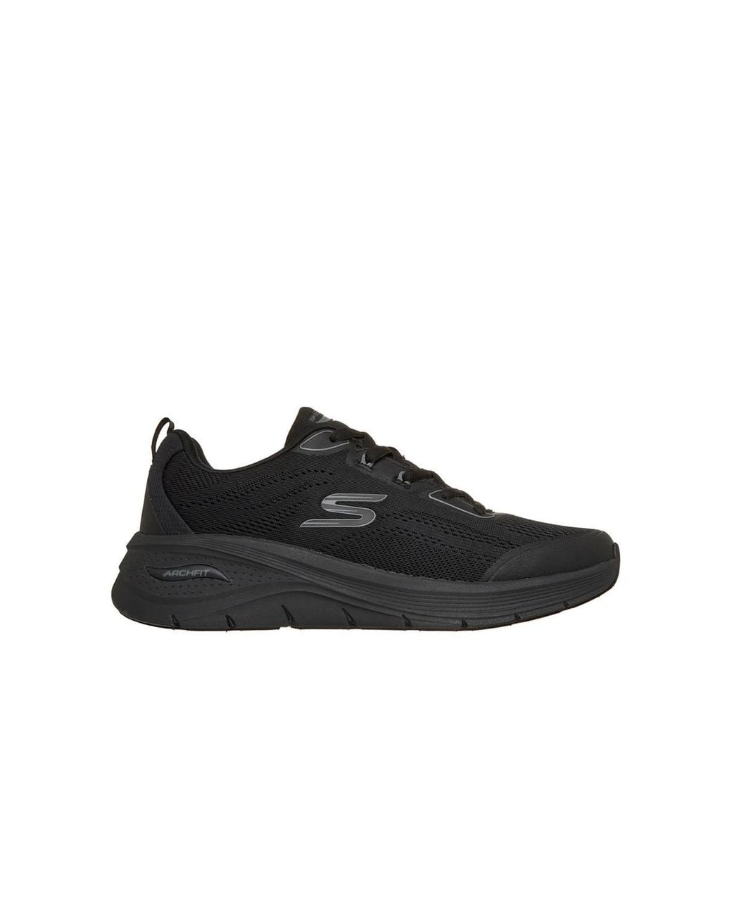 Skechers Black Arch Fit 3.0 Mesh Lace-Up Trainers for men