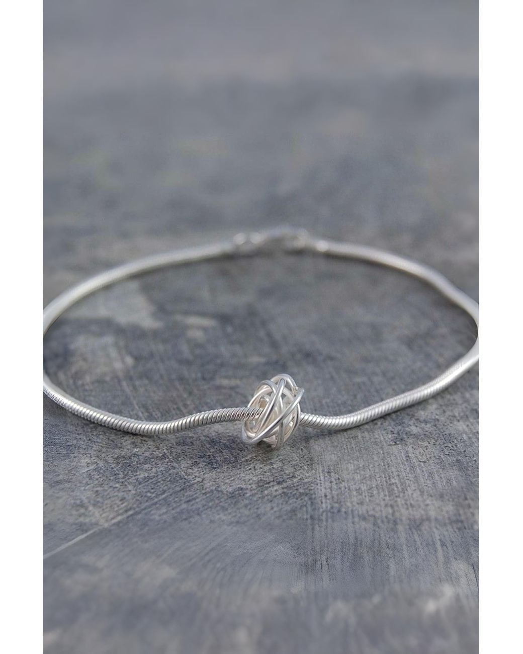 Otis Jaxon London Blue Nest Charm Designer Sterling Bracelet