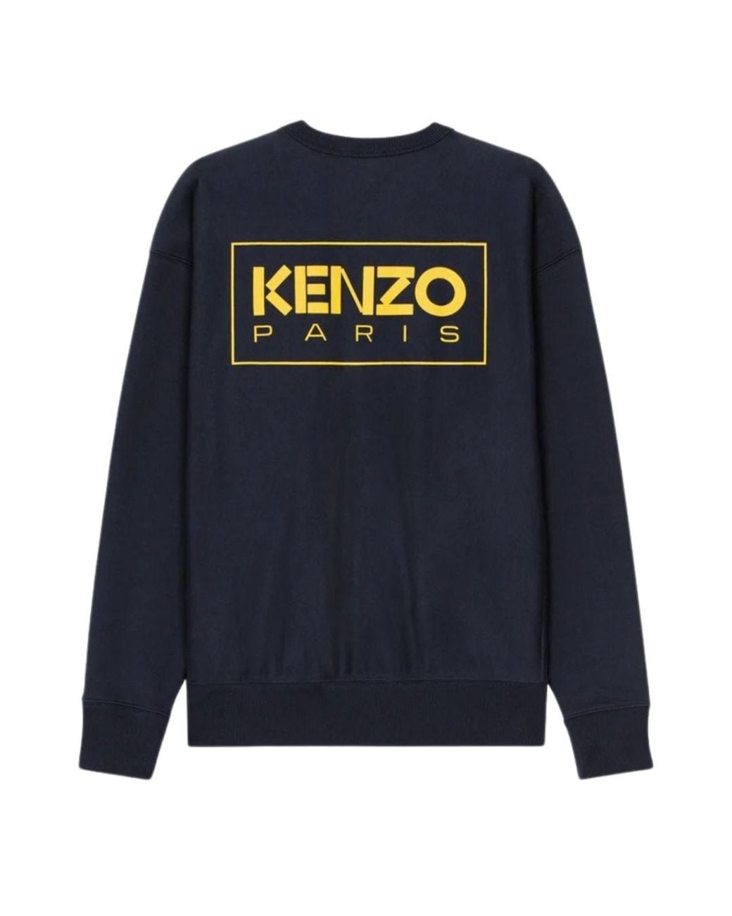 KENZO Blue Paris Outlined Logo Midnight Sweatshirt for men