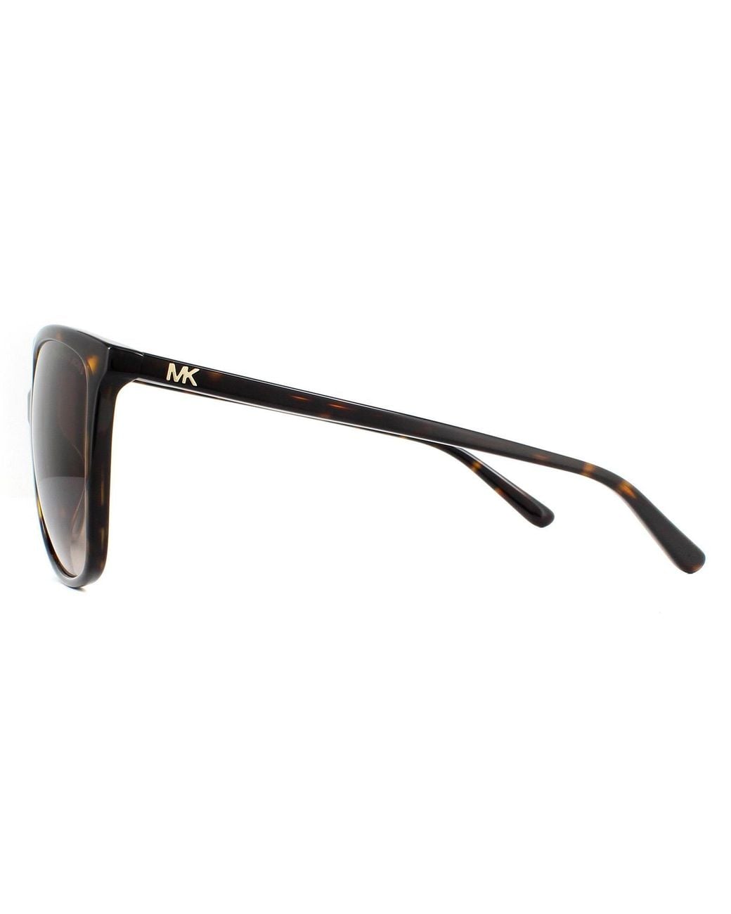 Michael Kors Brown Square Dark Tortoise Gradient Sunglasses