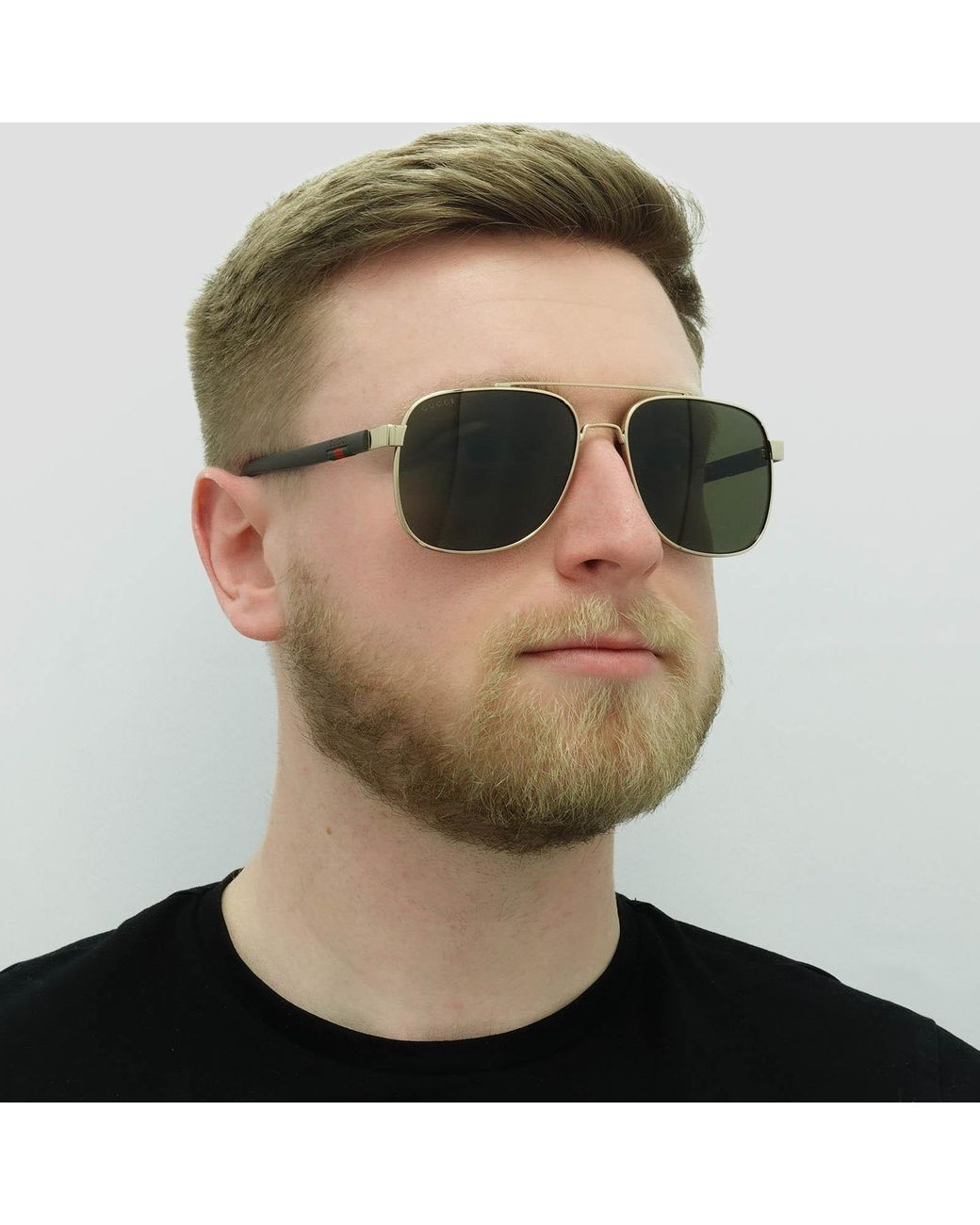 Gucci Brown Aviator Sunglasses for men