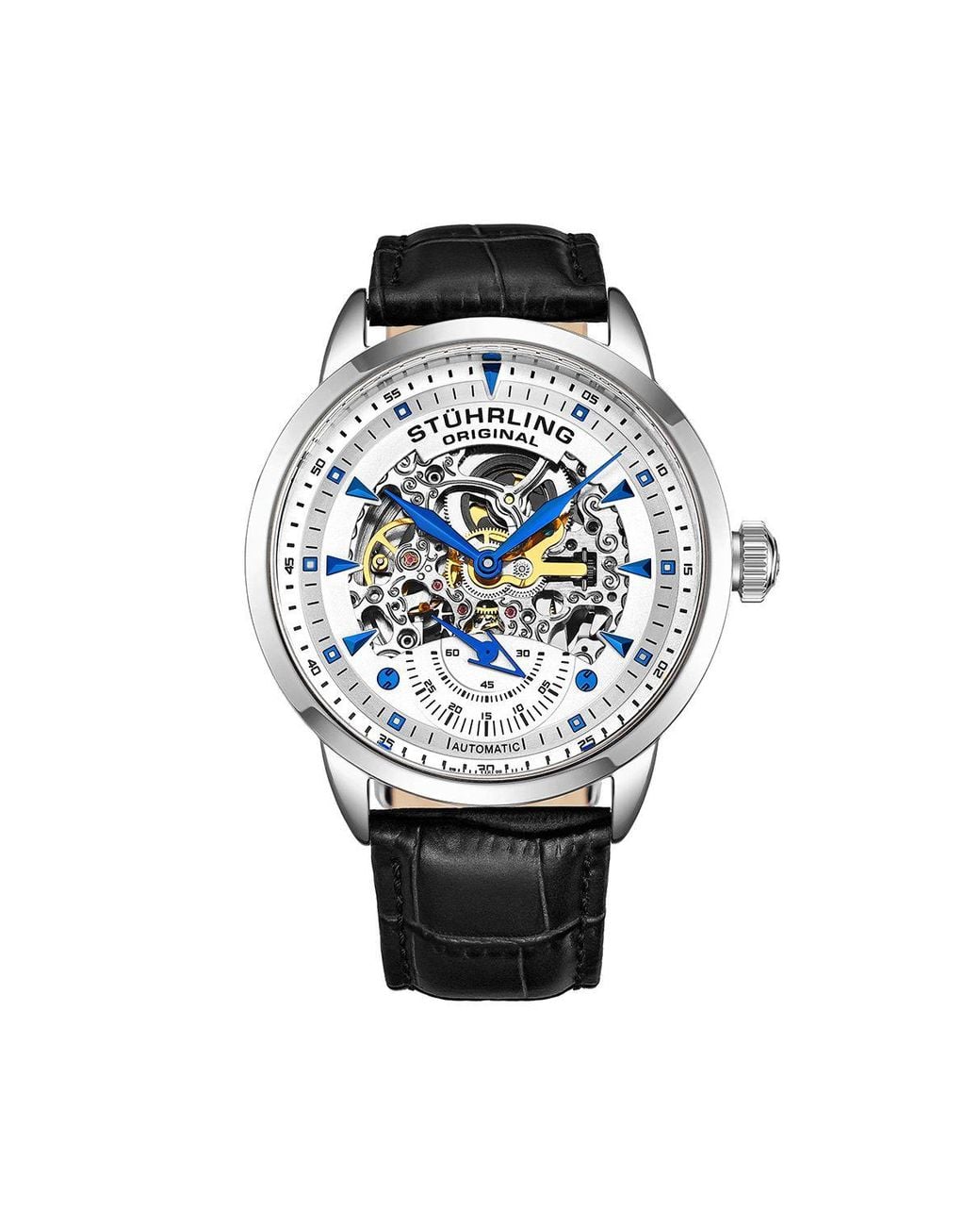 Stuhrling White Executive 3133 Automatic 44Mm Skeleton for men