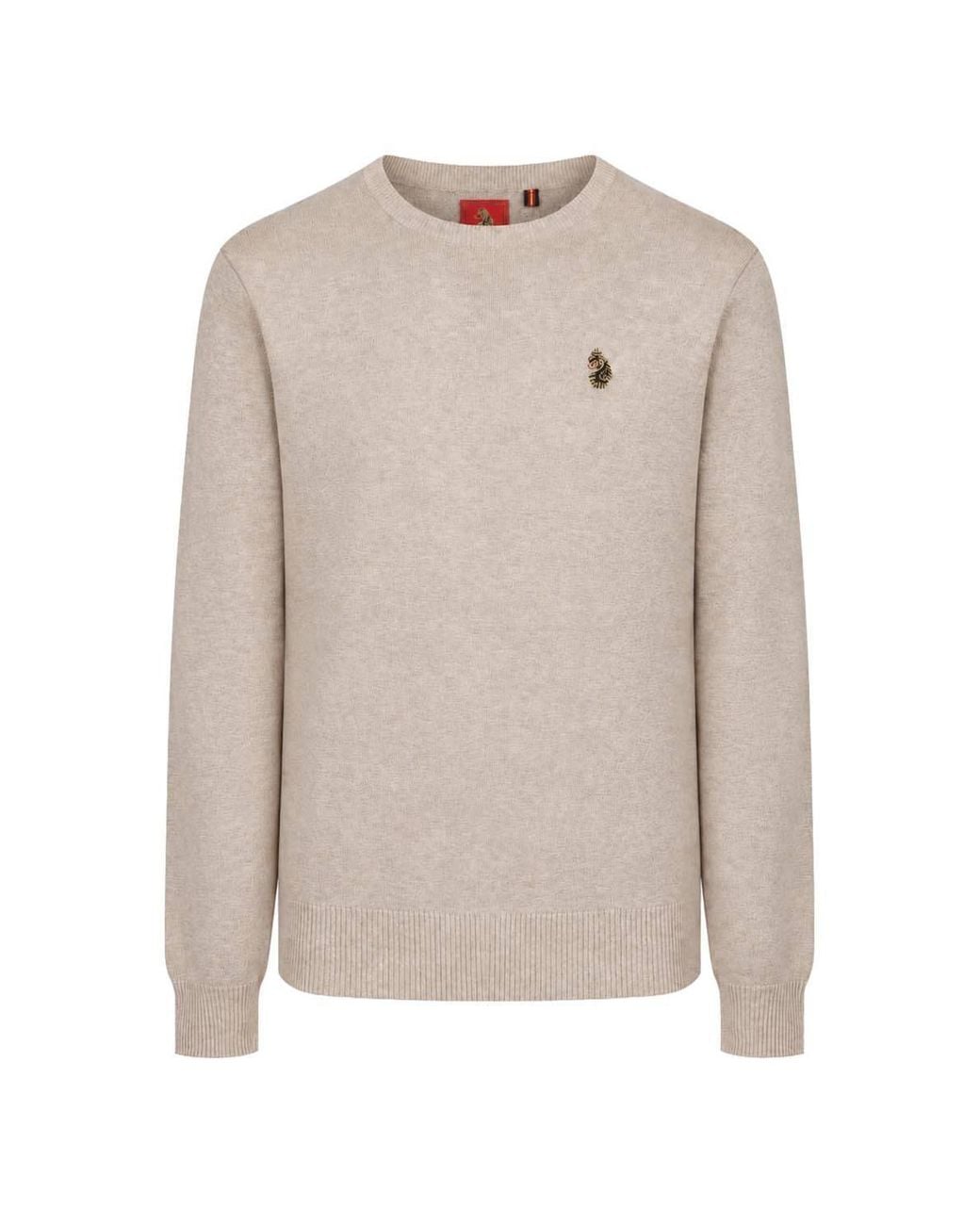 Luke 1977 Natural Gerard 3 Knitted Jumper for men