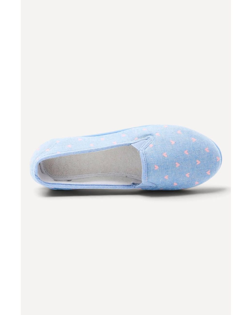 DAMART Blue Slipper Printed Textile Upper Comfort Fit Low Heel