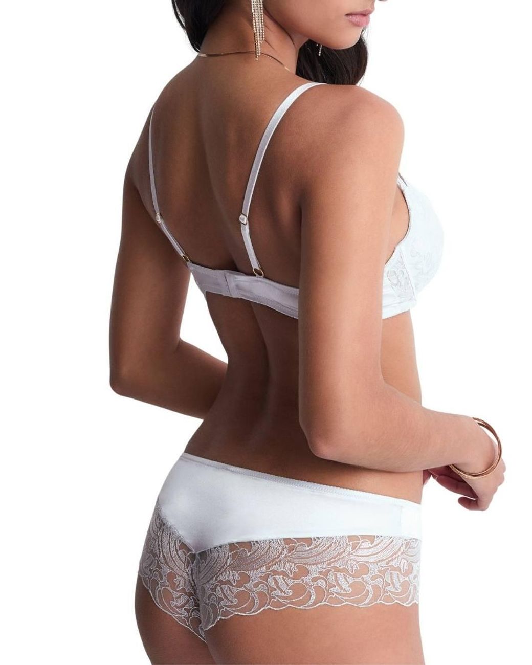 Aubade White Satin Memories Cheeky Short