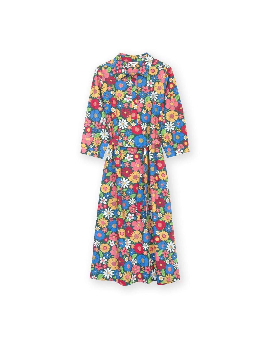 Kite Multicolor Morcombelake 3/4 Sleeve Poplin Dress
