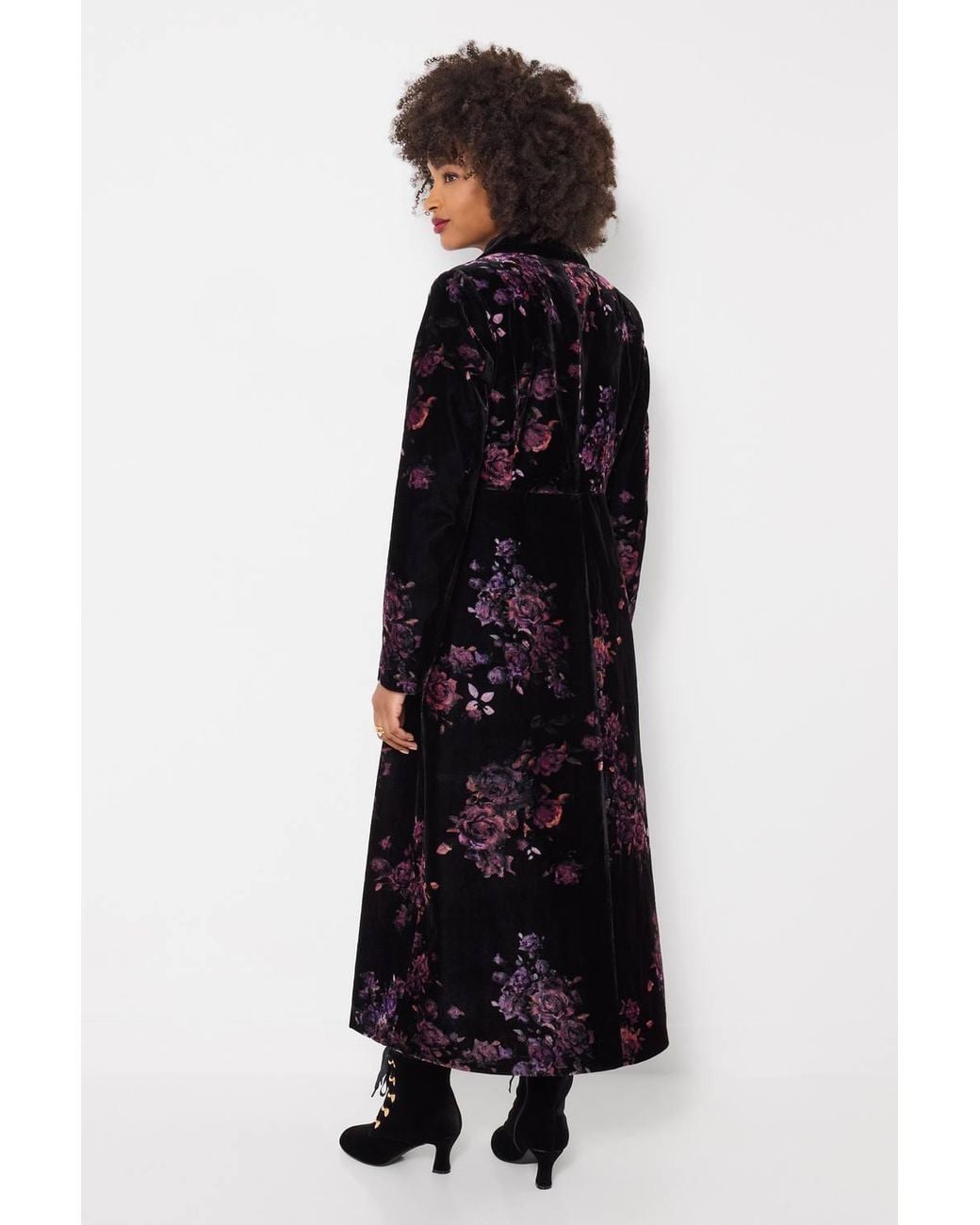 Joe Browns Black Boutique Printed Velvet Coat