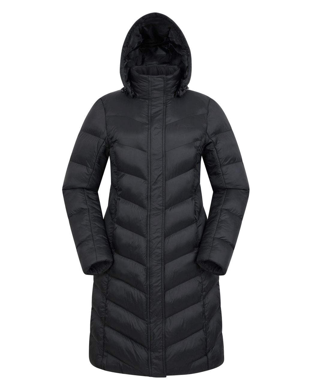 Mountain Warehouse Blue Water Resistant Lightweight Adjustable Hood Padded Jacket