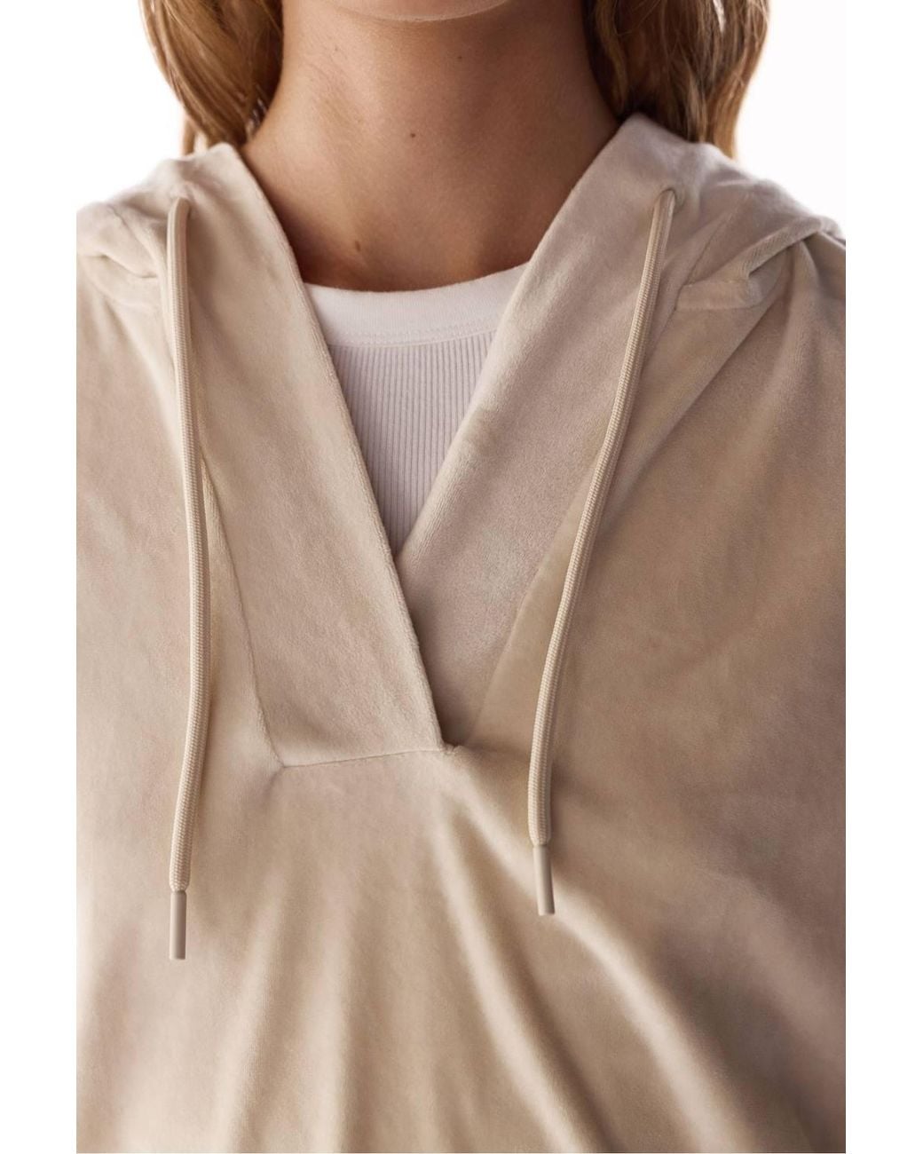 Penti Natural Soft Velvet V-Neck Long Sleeve Sweatshirt