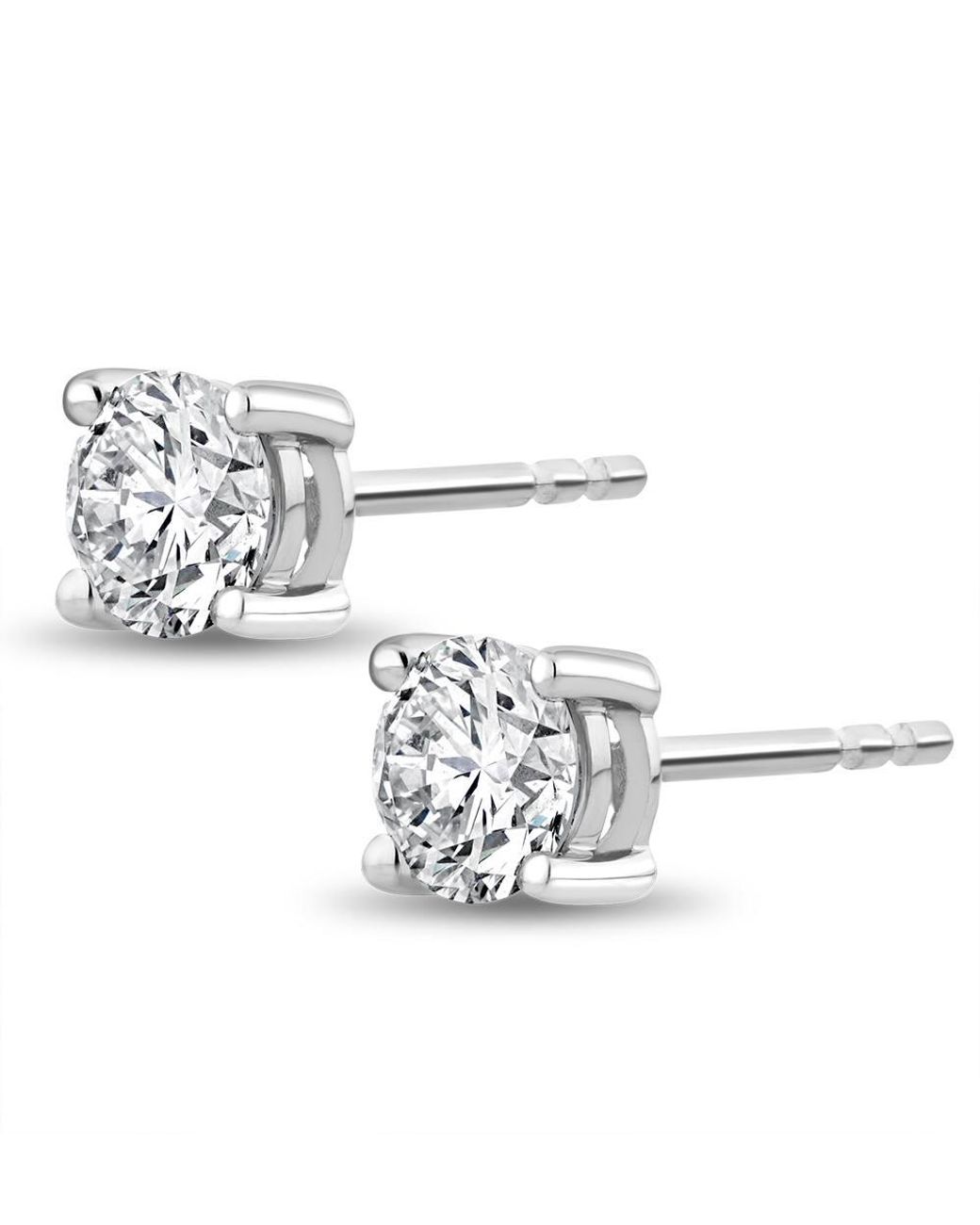 The Diamond Store White 0.50Ct Round Cut Lab Diamond Stud Earrings