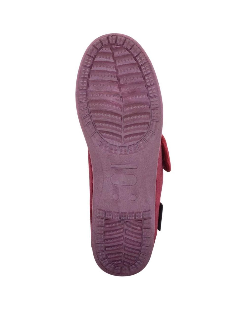 Absolute Footwear Smooth Velour Slip On Touch & Close Embroidered Slippers