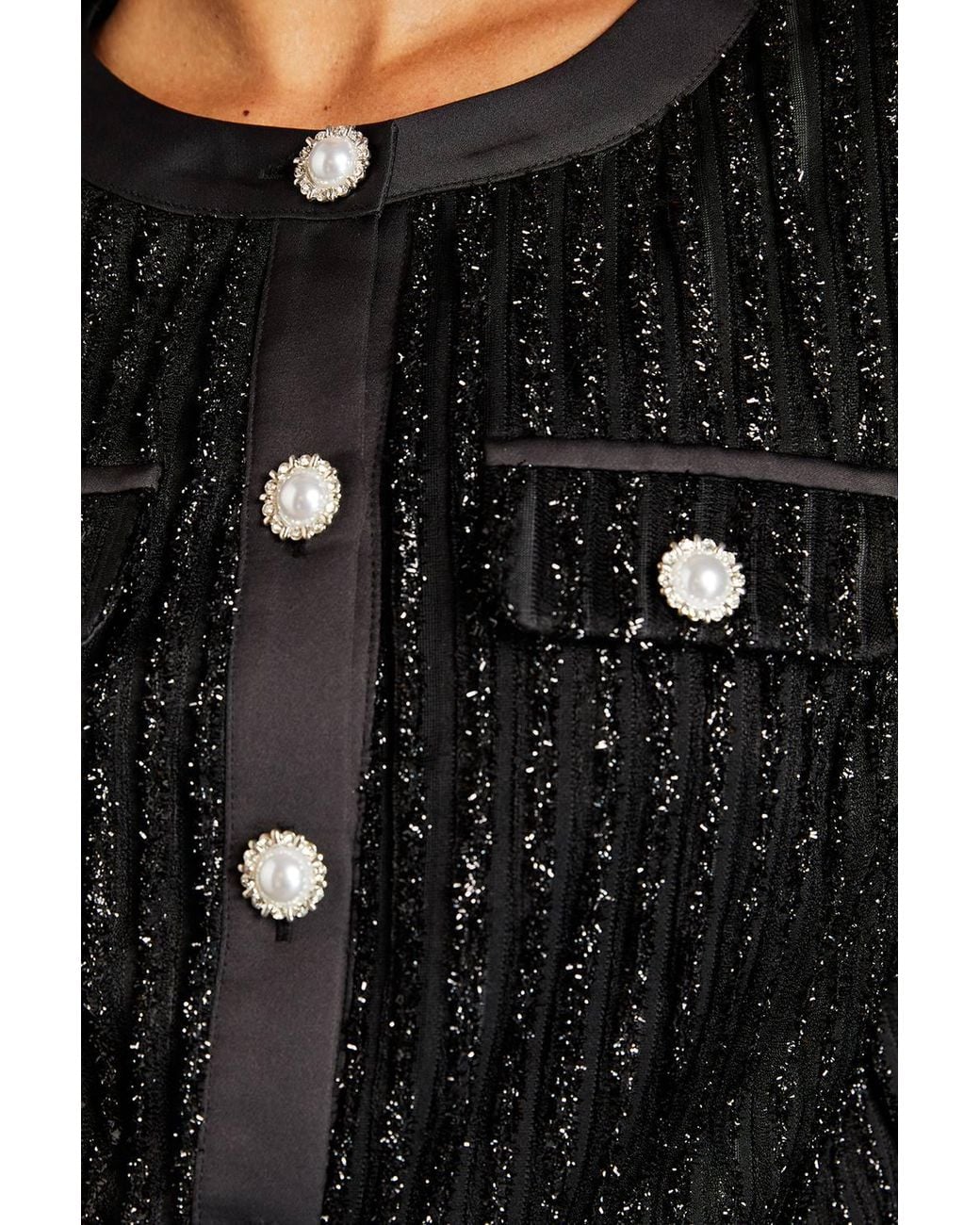 Coast Blue Textured Button Detail Jacket