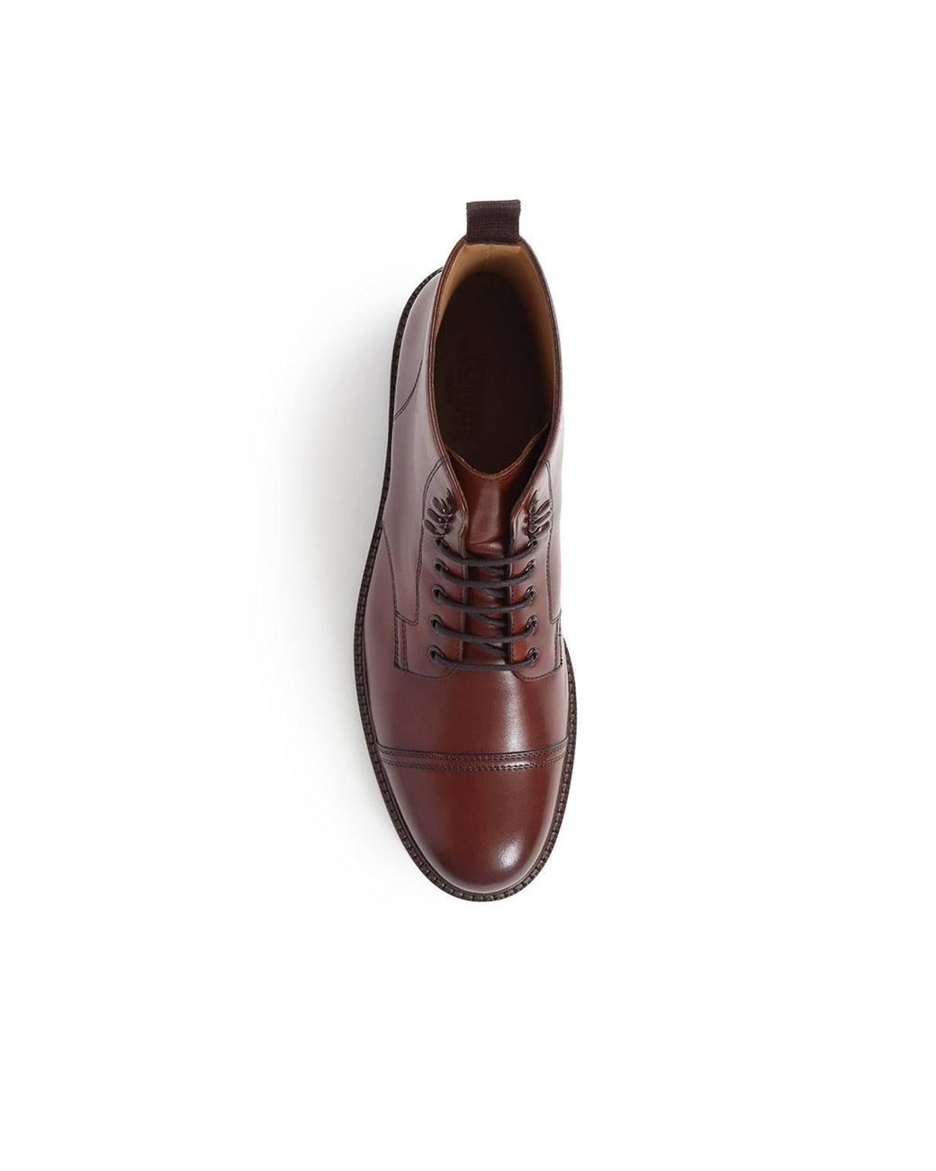 Jones Bootmaker Brown Finch Leather Lace-Up Boots for men