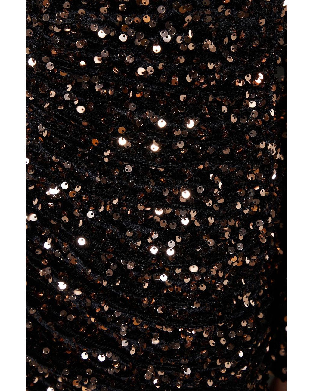 Dorothy Perkins Black Ruched Velvet Sequin Mini Dress