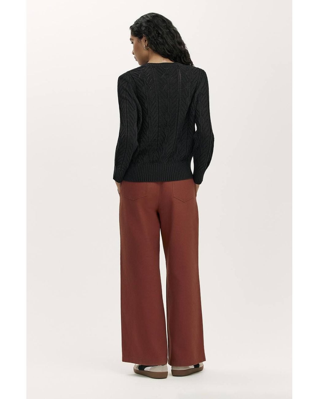 Finery London Black Valerie Round Neck Knitted Sweater