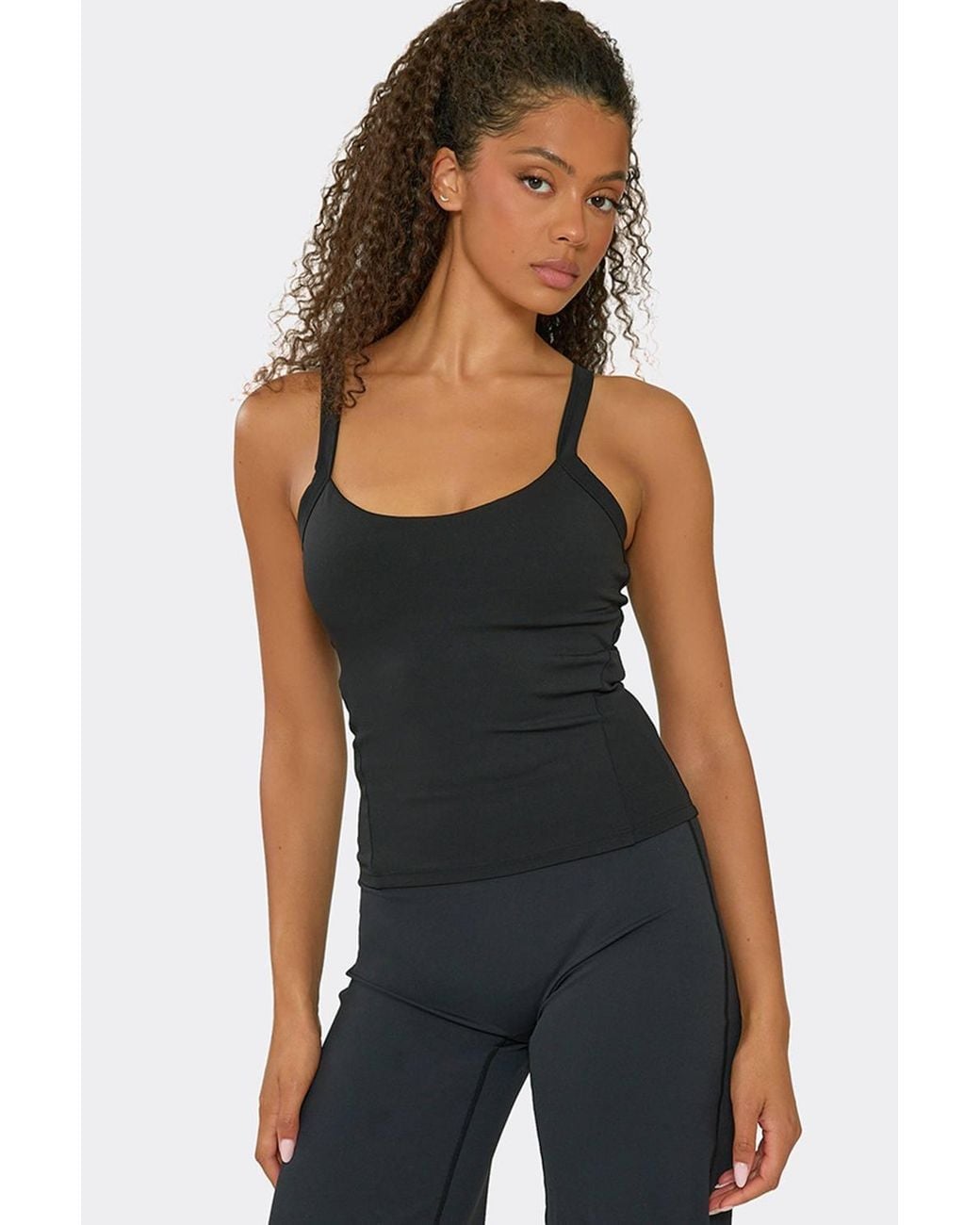 EGO Black Sleeveless Sweetheart Neckline Vest