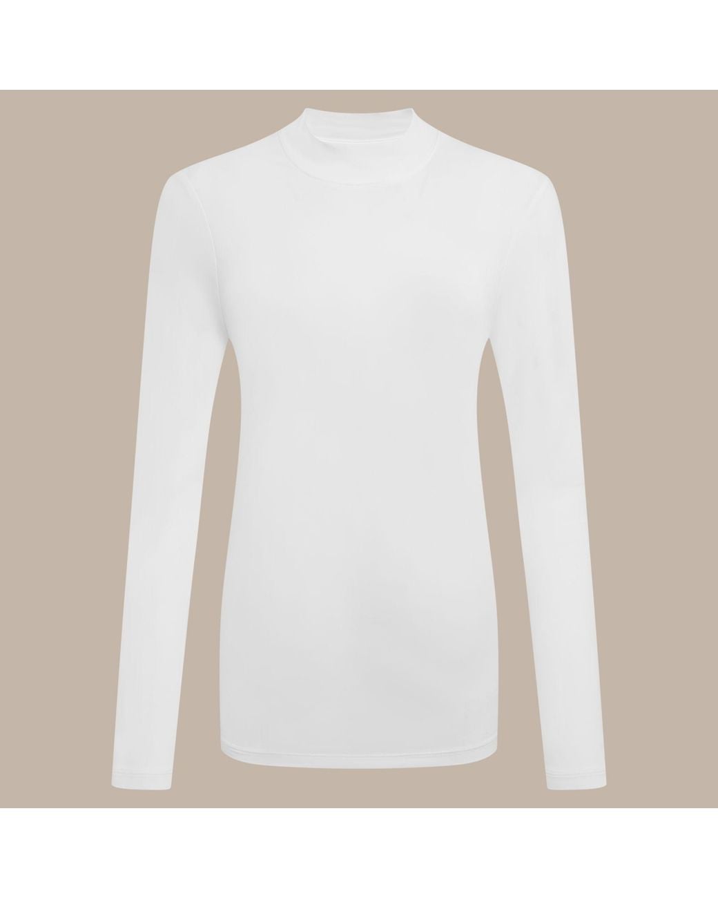Craghoppers White Nosilife Insect-Repellent Long Sleeved Golf Mock Neck Top