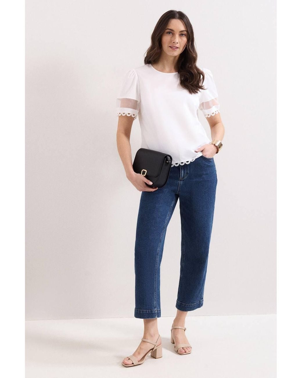Phase Eight White Rebecca Detail Top