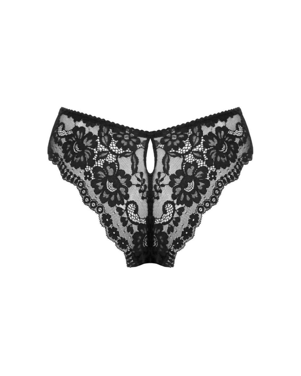 Pour Moi Black Fleur V-Shaped Brief