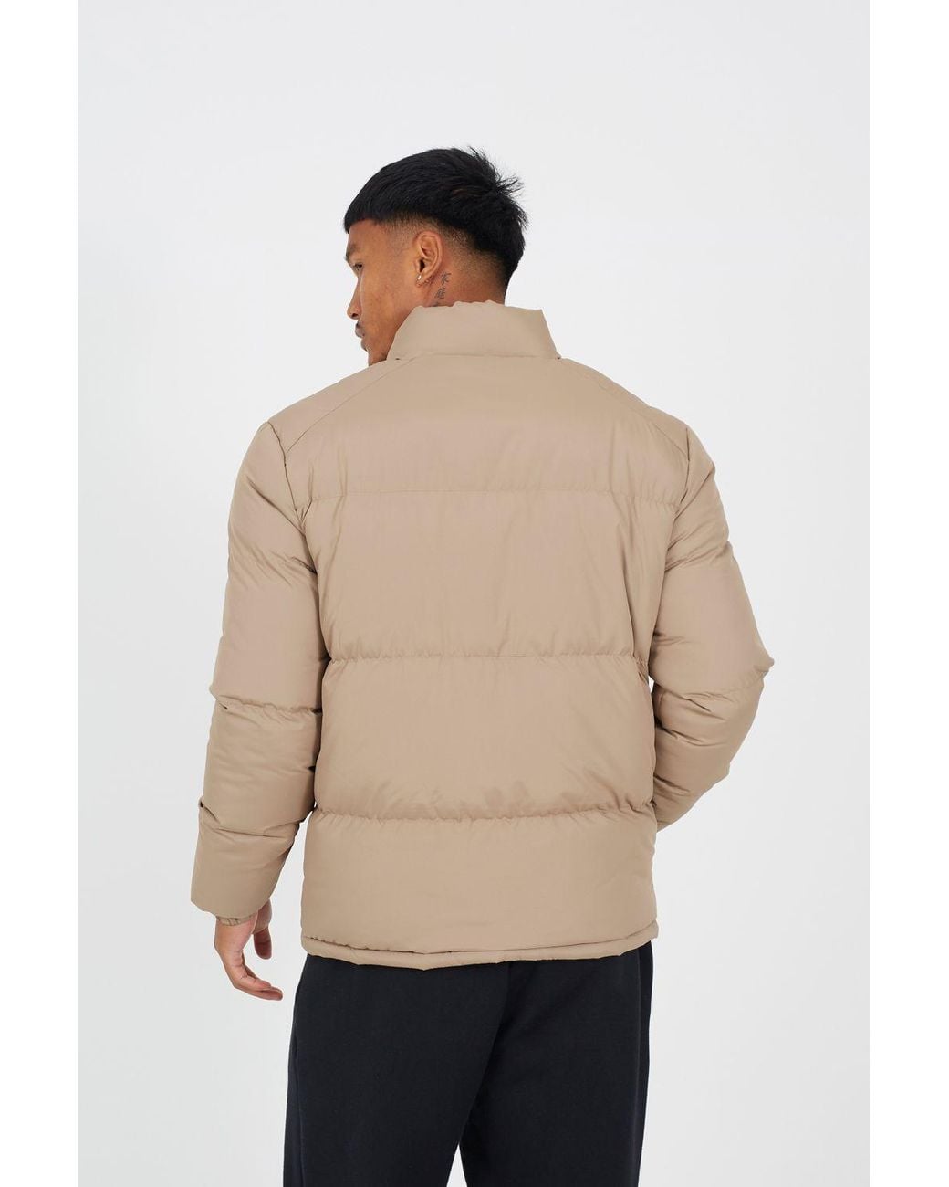 Brave Soul Natural Funnel Neck Padded Jacket for men