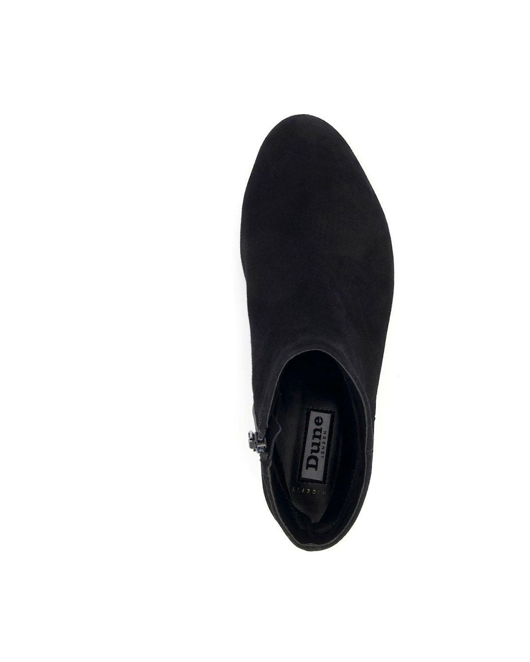 Dune Black Wide Fit 'Pippie' Suede Ankle Boots
