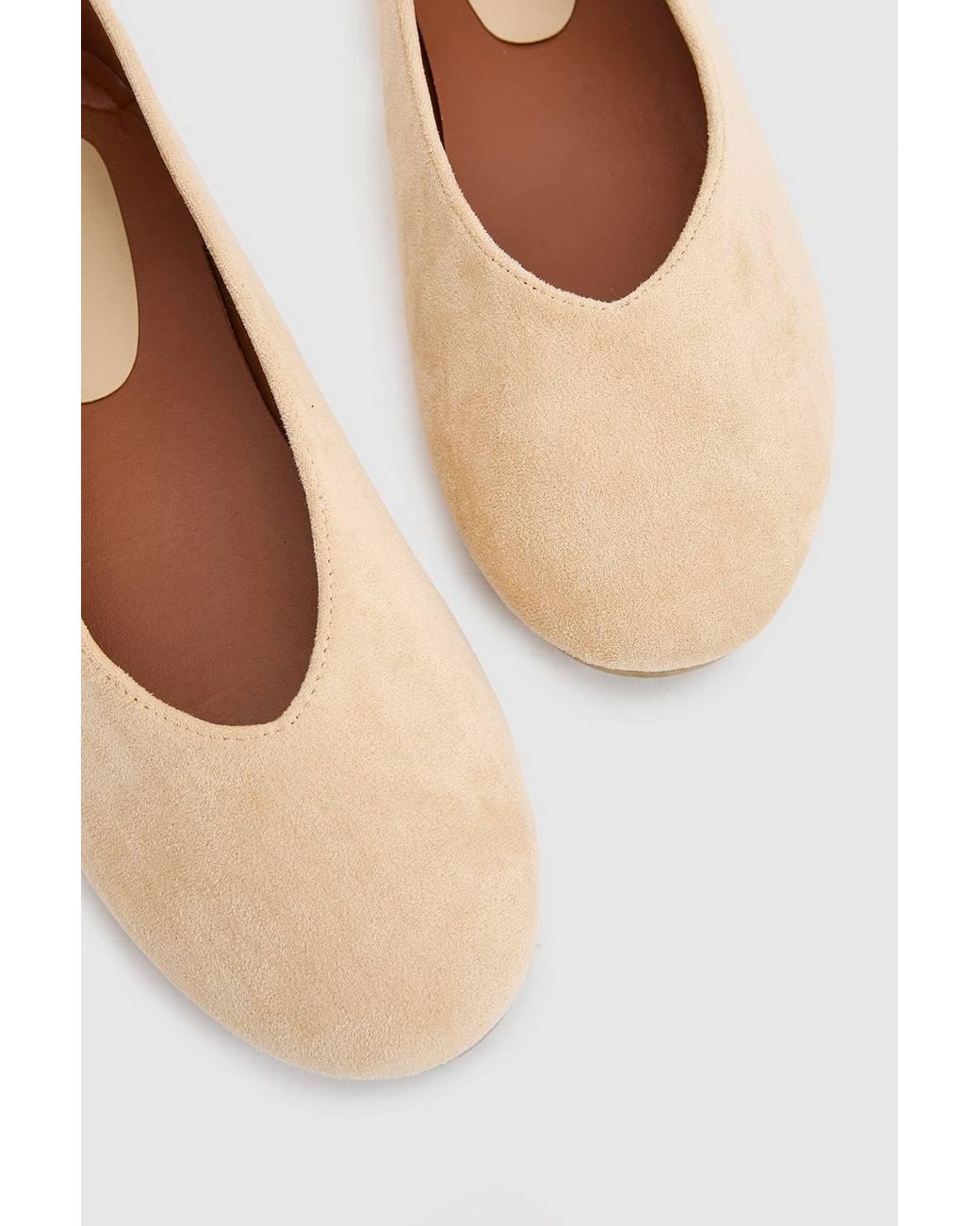 Dorothy Perkins Blue Narina Faux Suede Round Toe Ballet Flats