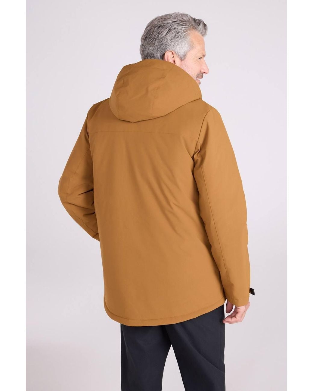 Mountain Warehouse Brown 'Langdon' Water Resistant Padded Hooded Full Zip Winter Parka Jacket for men