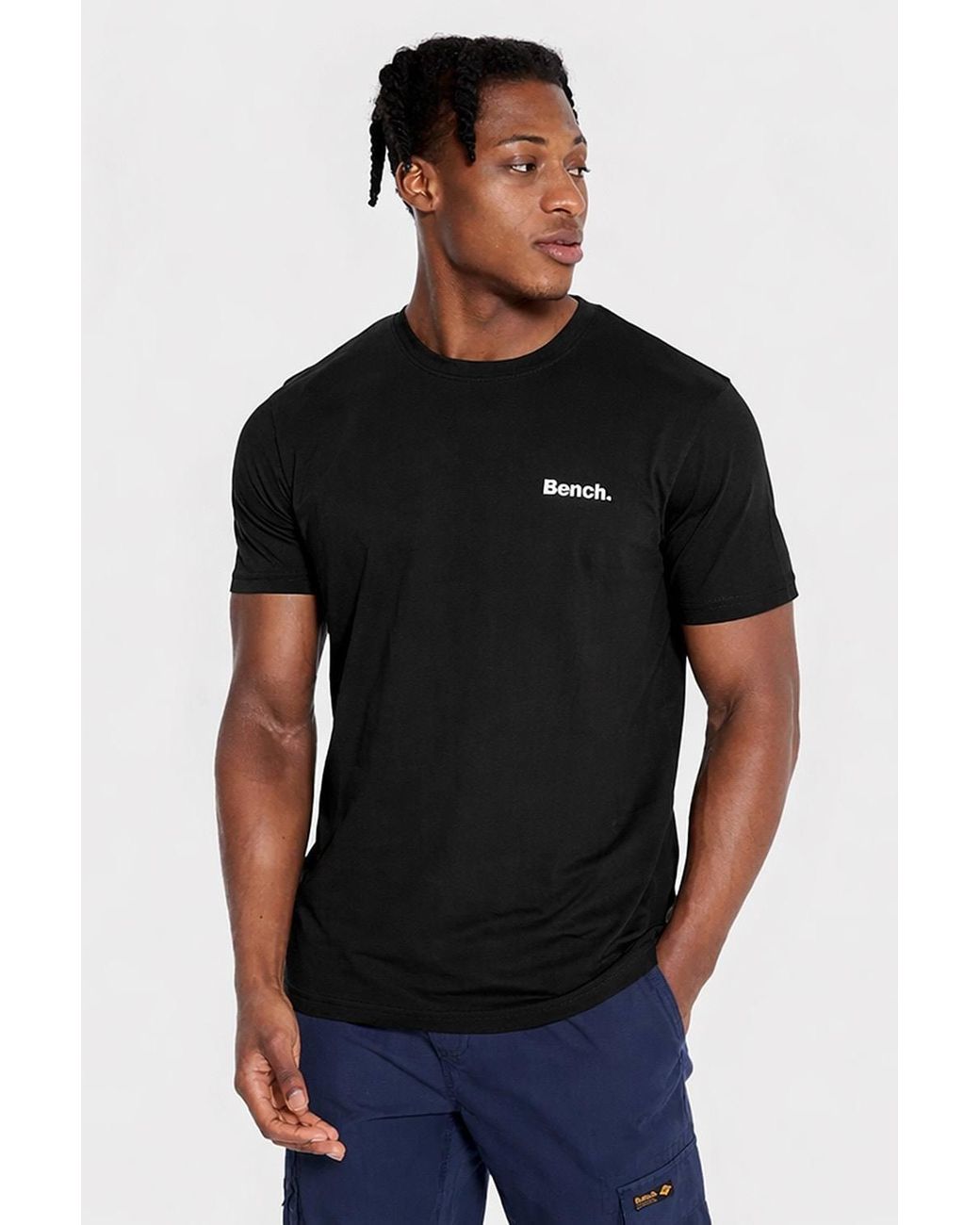 Bench Black 100% Cotton Logo Soft Breathable Casual Everyday Wear Top for men