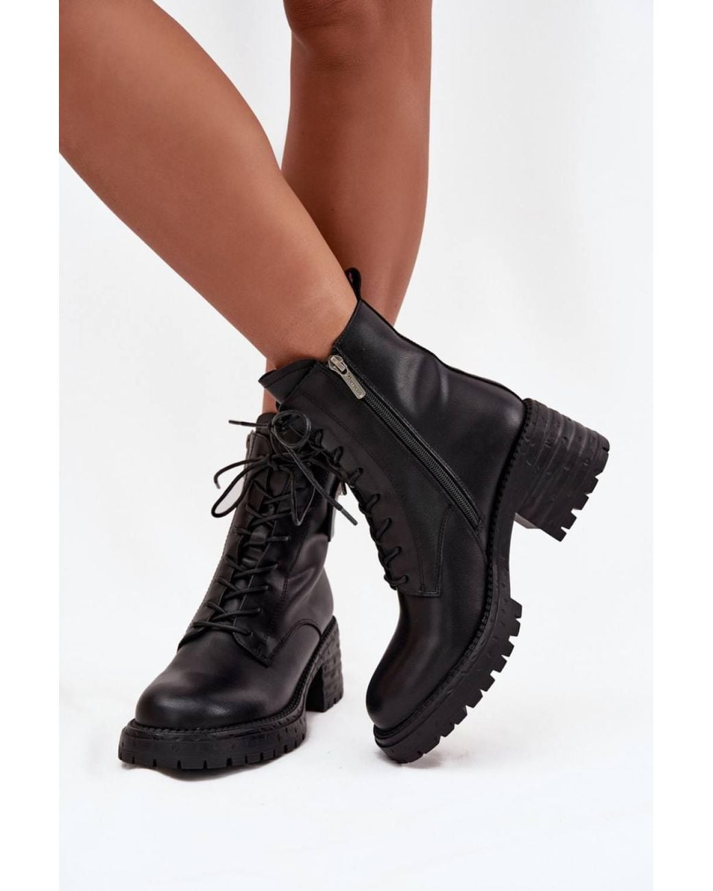 Love Lace White Winter Classic Lace Up Boots With Zip