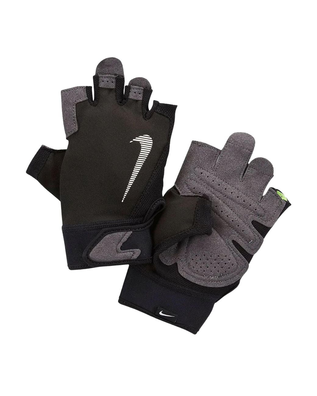 Nike Black Ultimate Heavyweight Fitness Fingerless Gloves for men