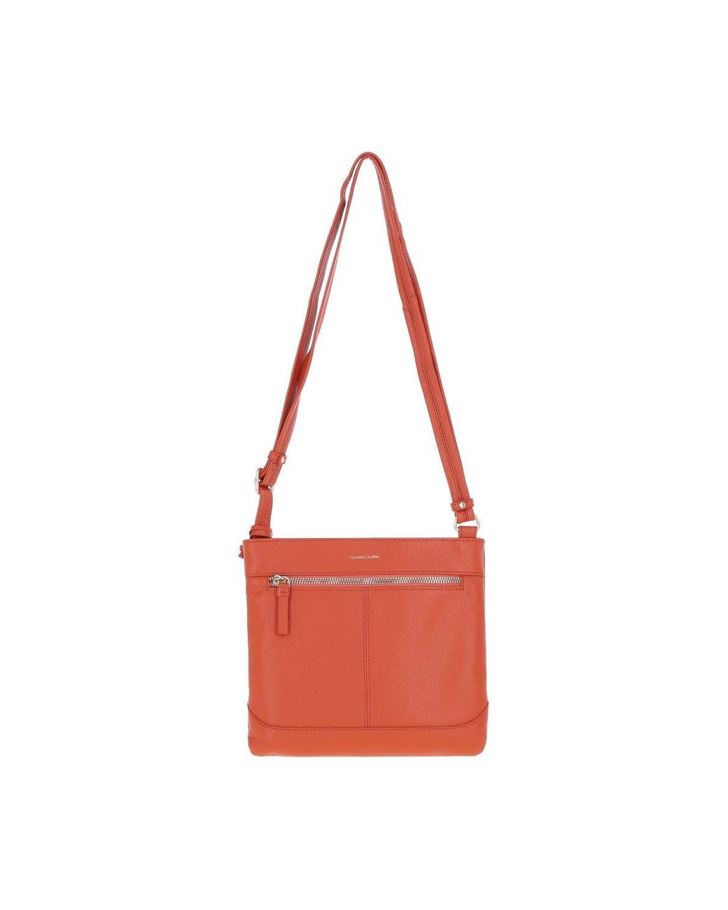 Ashwood Leather Orange 'Bliss' Leather Cross Body Bag With Adjustable Strap