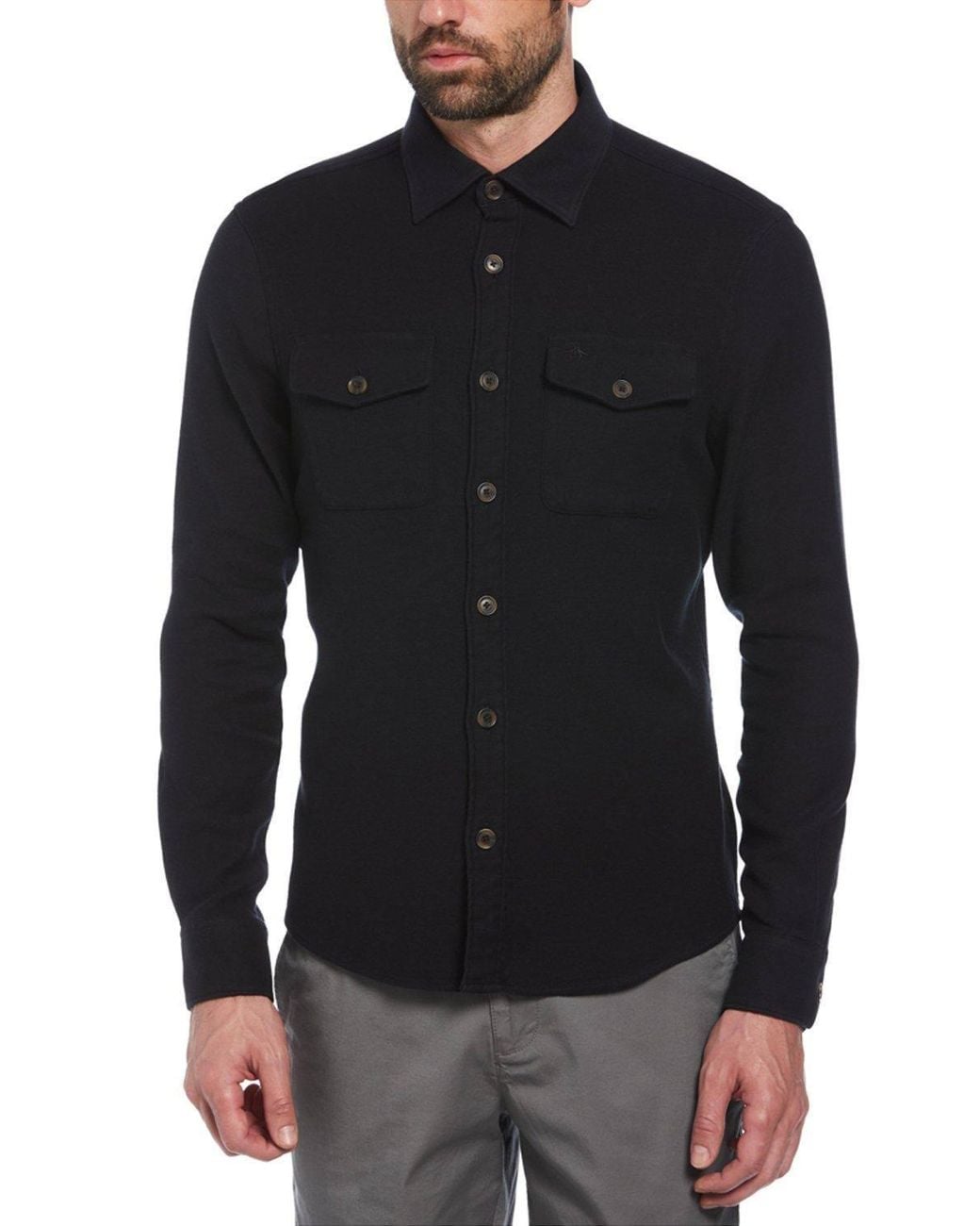 Original Penguin Black Long Sleeve Shirt for men
