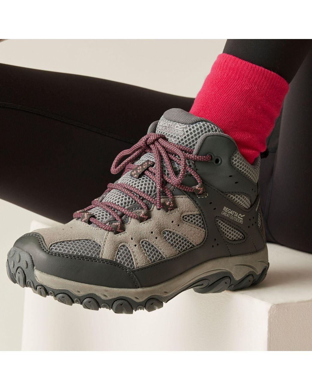 Regatta Gray Edgepoint Waterproof Breathable Mid Walking Boots