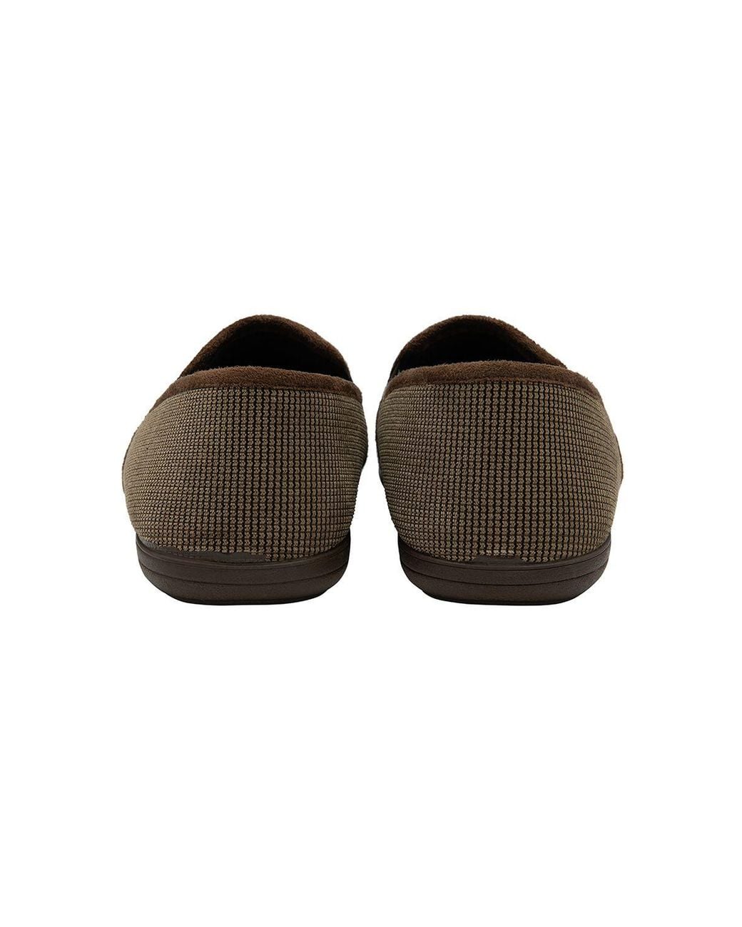Lotus Brown 'Davida' Textile Full Slippers for men