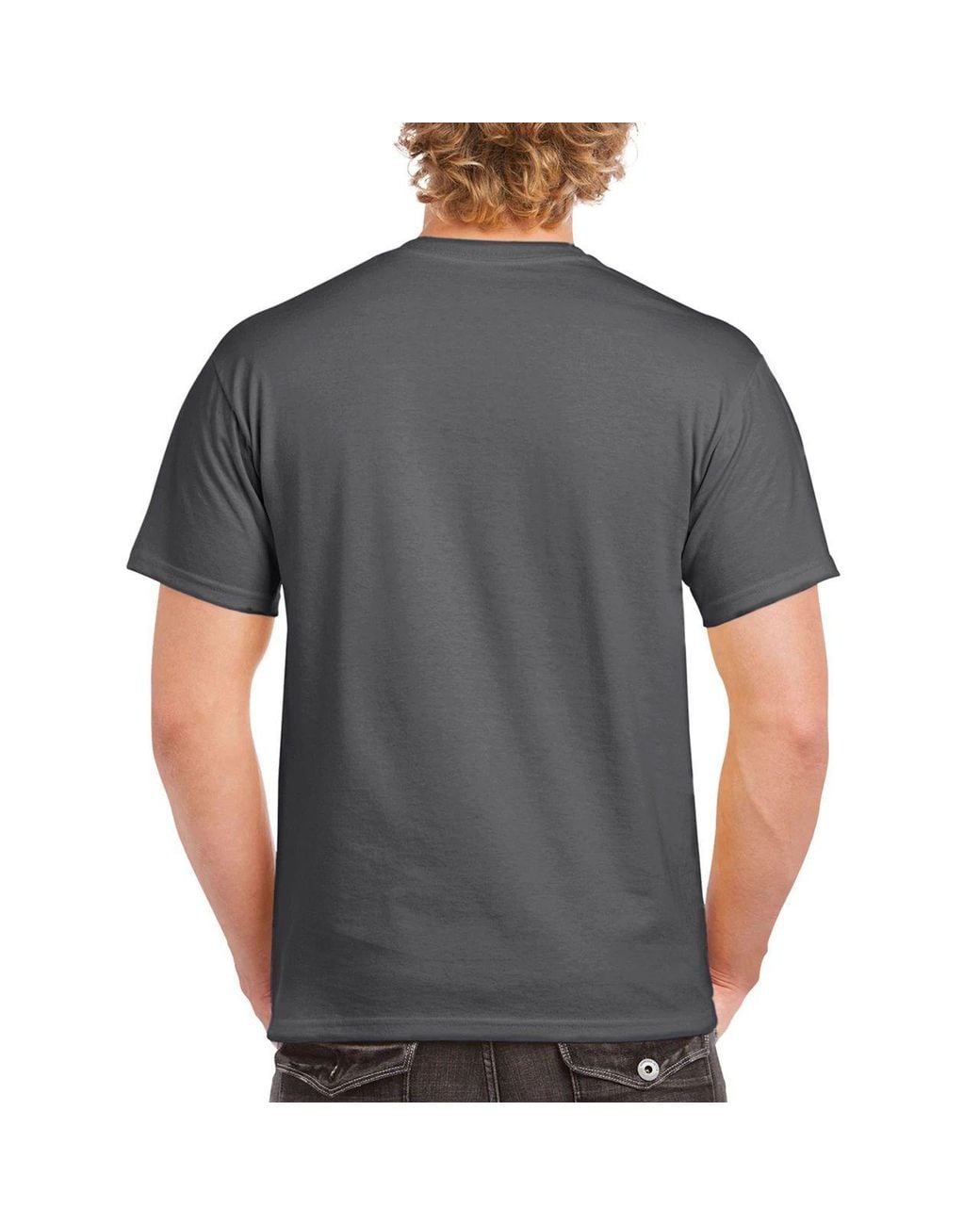 Gildan Gray Heavy Cotton T-Shirt for men