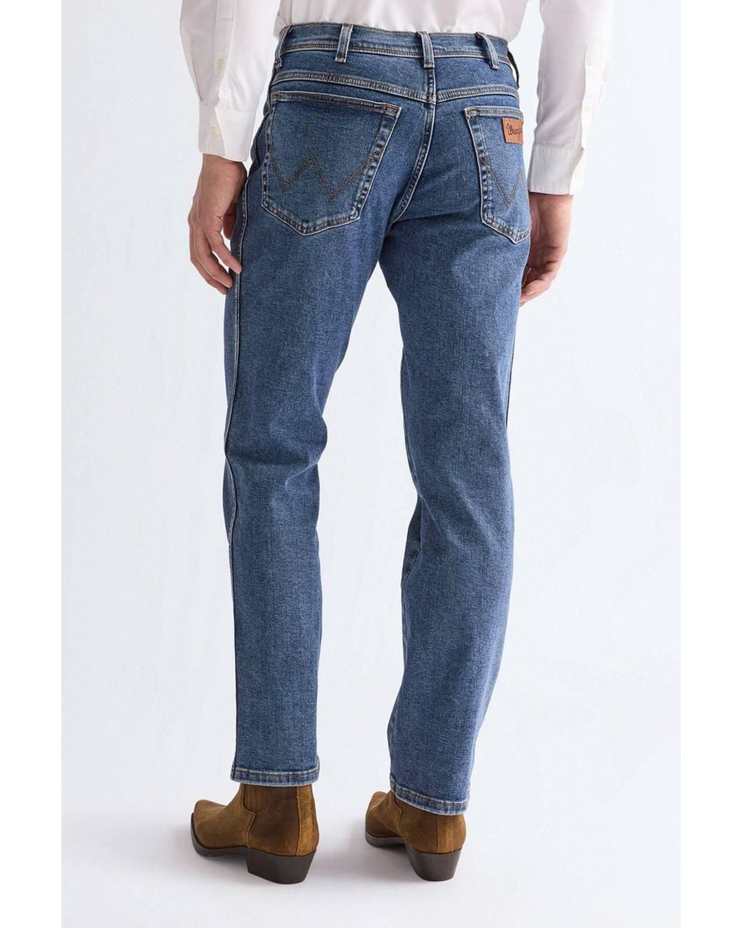 Wrangler Blue Texas Regular Fit Jeans Stonewash for men